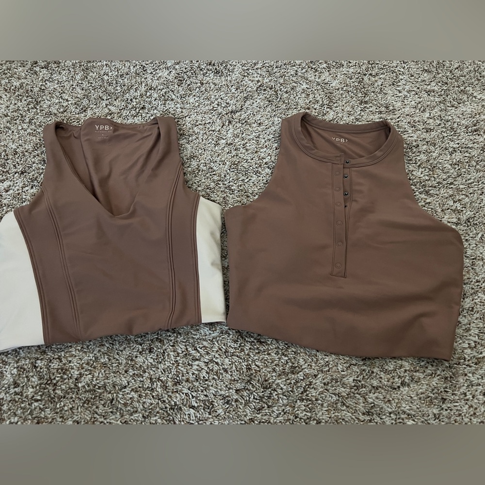 Abercrombie and fitch YPB Women's Brown Athletic Tops size Small
